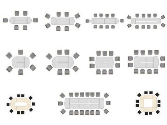 Схема размещения элементов в составных конференц-зонах